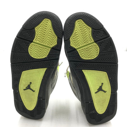 【中古品】【メンズ】 NIKE ナイキ AIR JORDAN 4 RETRO LE NEON CT5342-007 エアジョーダン4 レトロ LE ネオン スニーカー 靴 160-251002-rt-05-tag サイズ：28.5cm US 10.5 カラー：COOL GREY/VOLT-WOLF GREY 万代Net店