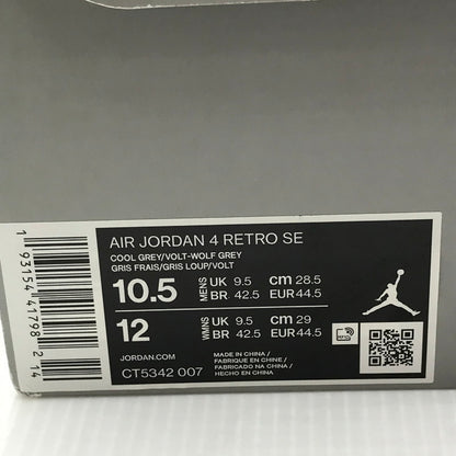 【中古品】【メンズ】 NIKE ナイキ AIR JORDAN 4 RETRO LE NEON CT5342-007 エアジョーダン4 レトロ LE ネオン スニーカー 靴 160-251002-rt-05-tag サイズ：28.5cm US 10.5 カラー：COOL GREY/VOLT-WOLF GREY 万代Net店