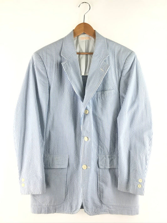 【中古品】【メンズ】 Brooks Brothers ブルックスブラザーズ 70'S SEERSUCKER TAILORED JACKET 70年代 シアサッカー テーラード ジャケット ライトアウター 146-251004-na-09-tag サイズ：サイズ表記なし 下記参照 カラー：ホワイト/ブルー 万代Net店