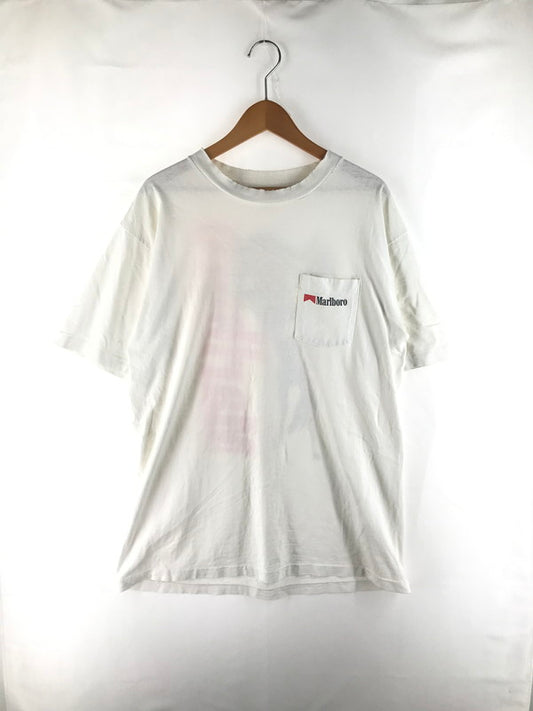 【現状渡し品】【メンズ】 NATIONAL MILLS ナショナルミルズ MARLBORO POCKET TEE マルボロ ポケット Tシャツ 半袖Tシャツ 141-251004-na-01-tag サイズ：XL カラー：ホワイト 万代Net店