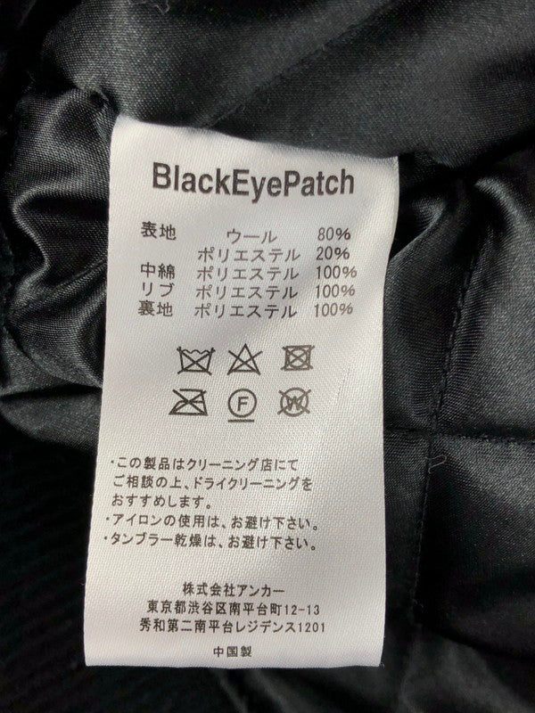【中古品】【メンズ】 BLACKEYEPATCH ブラックアイパッチ KANJI LOGO HWC LABEL VARSITYJACKET 漢字ロゴ HWCラベル バーシティジャケット 142-251009-rt-19-tag サイズ：XL カラー：ブラック 万代Net店