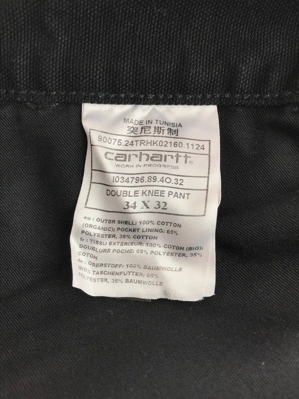 【中古品】【メンズ】 CARHARTT WIP カーハート ワークインプログレス DOUBLE KNEE PANT I03479-25S ダブル ニー パンツ ボトムス 153-251012-na-06-tag サイズ：34×32 カラー：ブラック 万代Net店