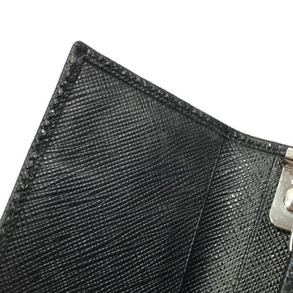 【中古品】【メンズ】 PRADA プラダ SAFFIANO LEATHER KEY CASE 2PG222 サフィーノ レザー トライアングル ロゴメタル キーケース 服飾雑貨 181-251007-na-08-tag カラー：ブラック 万代Net店
