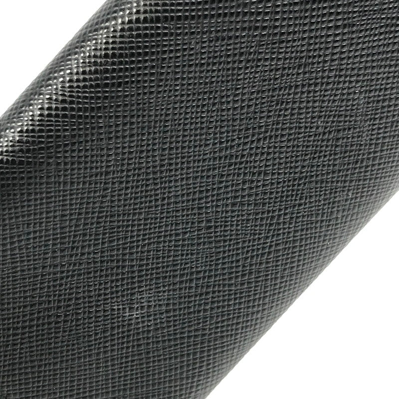 【中古品】【メンズ】 PRADA プラダ SAFFIANO LEATHER KEY CASE 2PG222 サフィーノ レザー トライアングル ロゴメタル キーケース 服飾雑貨 181-251007-na-08-tag カラー：ブラック 万代Net店