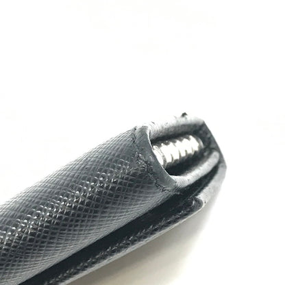 【中古品】【メンズ】 PRADA プラダ SAFFIANO LEATHER KEY CASE 2PG222 サフィーノ レザー トライアングル ロゴメタル キーケース 服飾雑貨 181-251007-na-08-tag カラー：ブラック 万代Net店