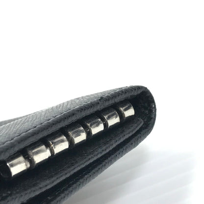 【中古品】【メンズ】 PRADA プラダ SAFFIANO LEATHER KEY CASE 2PG222 サフィーノ レザー トライアングル ロゴメタル キーケース 服飾雑貨 181-251007-na-08-tag カラー：ブラック 万代Net店