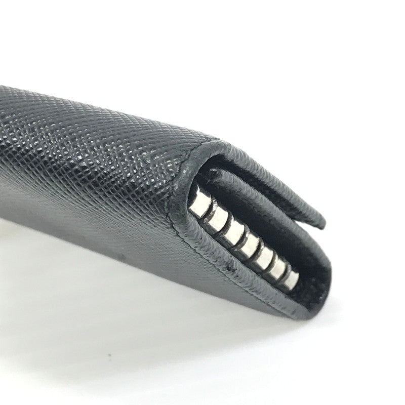 【中古品】【メンズ】 PRADA プラダ SAFFIANO LEATHER KEY CASE 2PG222 サフィーノ レザー トライアングル ロゴメタル キーケース 服飾雑貨 181-251007-na-08-tag カラー：ブラック 万代Net店