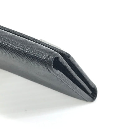 【中古品】【メンズ】 PRADA プラダ SAFFIANO LEATHER KEY CASE 2PG222 サフィーノ レザー トライアングル ロゴメタル キーケース 服飾雑貨 181-251007-na-08-tag カラー：ブラック 万代Net店