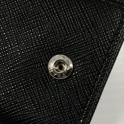 【中古品】【メンズ】 PRADA プラダ SAFFIANO LEATHER KEY CASE 2PG222 サフィーノ レザー トライアングル ロゴメタル キーケース 服飾雑貨 181-251007-na-08-tag カラー：ブラック 万代Net店