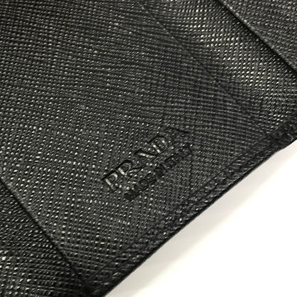 【中古品】【メンズ】 PRADA プラダ SAFFIANO LEATHER KEY CASE 2PG222 サフィーノ レザー トライアングル ロゴメタル キーケース 服飾雑貨 181-251007-na-08-tag カラー：ブラック 万代Net店