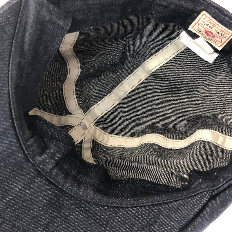 【中古品】【メンズ】 SUGAR CANE シュガーケーン BLACK DENIM APPLE JACK CAP NEWSBOY SC02705 ブラック デニム アップル ジャック キャップ 帽子 185-260912-rt-07-tagh サイズ：7.25 カラー：インディゴ 万代Net店