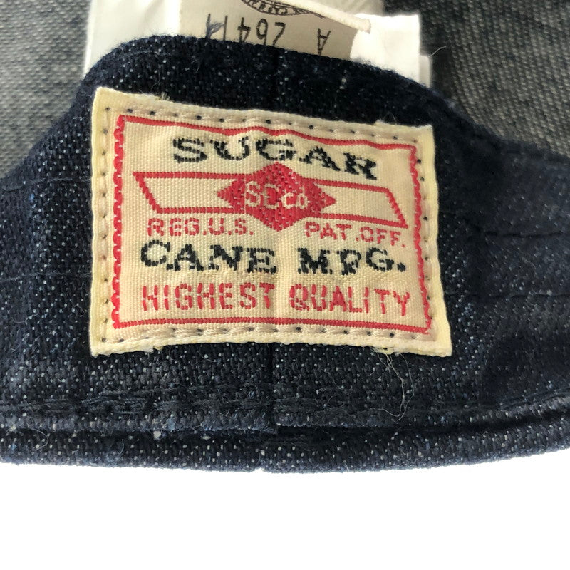 【中古品】【メンズ】 SUGAR CANE シュガーケーン BLACK DENIM APPLE JACK CAP NEWSBOY SC02705 ブラック デニム アップル ジャック キャップ 帽子 185-260912-rt-07-tagh サイズ：7.25 カラー：インディゴ 万代Net店