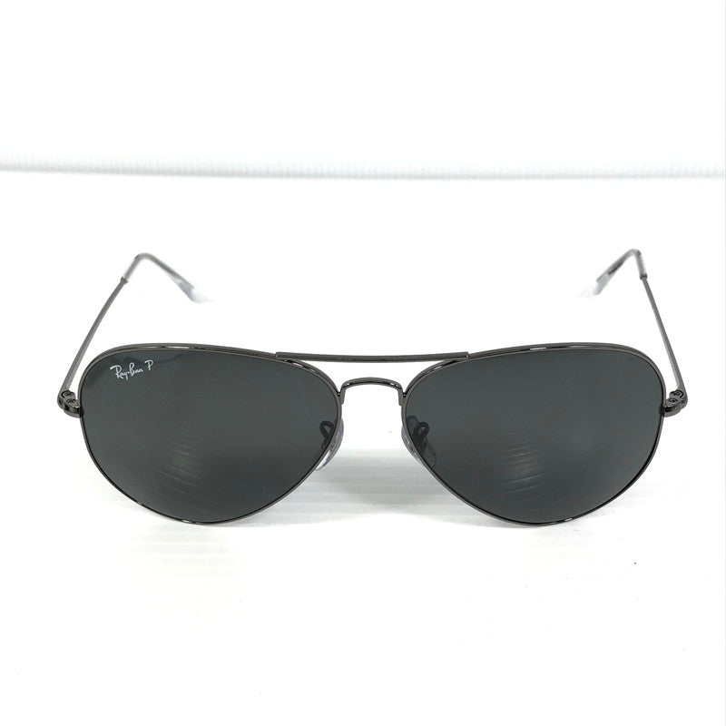 【中古品】【メンズ】 Ray-Ban レイバン AVIATOR METAL II SUNGLASSES RB3689 アビエーター メタル サングラス アイウェア アクセサリー 203-251014-na-11-tag サイズ：62□14 140 カラー：シルバー/ブラック 万代Net店