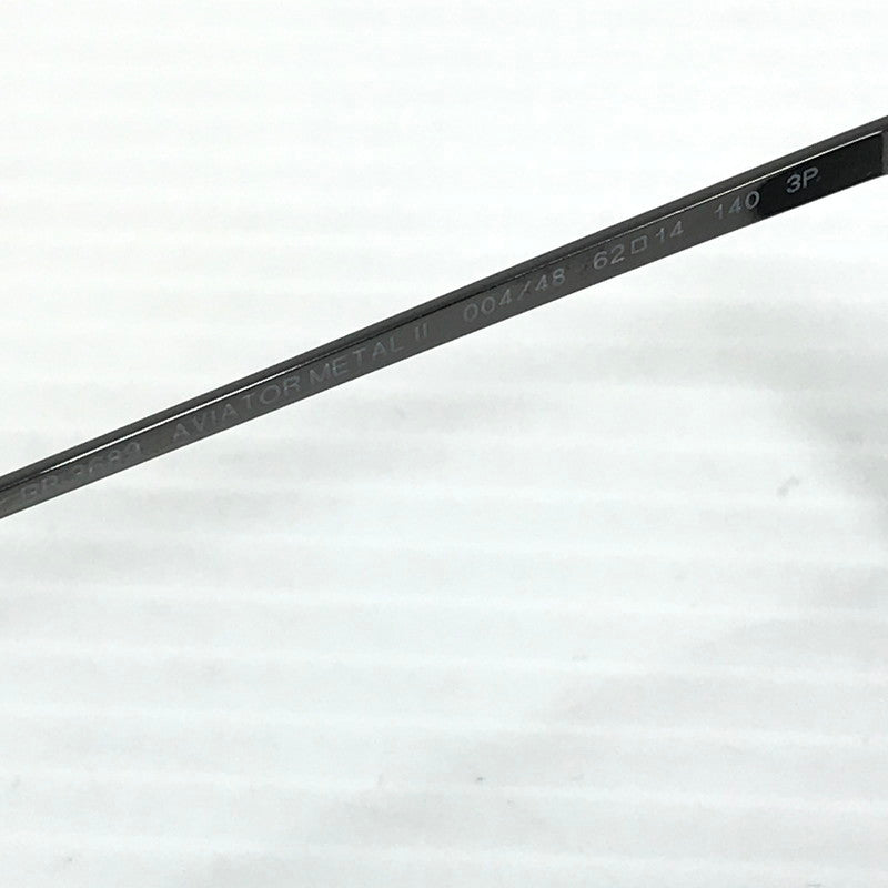 【中古品】【メンズ】 Ray-Ban レイバン AVIATOR METAL II SUNGLASSES RB3689 アビエーター メタル サングラス アイウェア アクセサリー 203-251014-na-11-tag サイズ：62□14 140 カラー：シルバー/ブラック 万代Net店