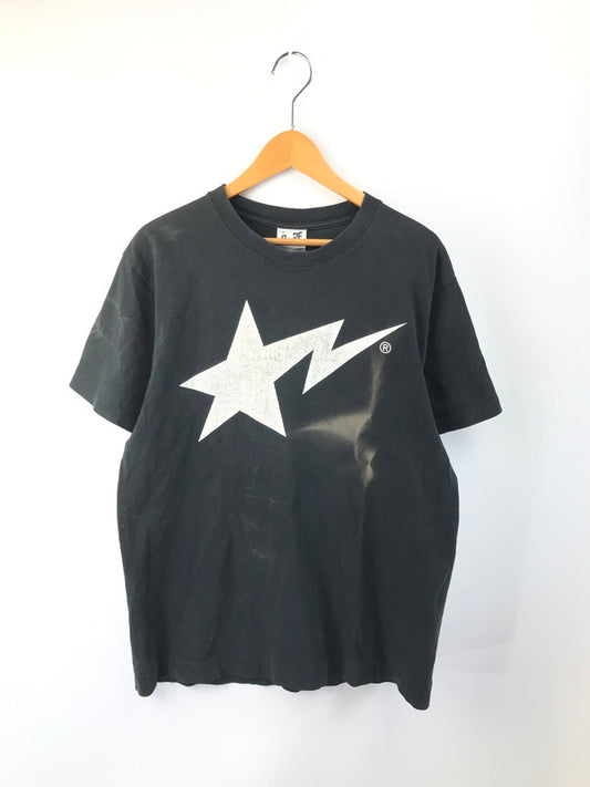 【中古品】【メンズ】 A BATHING APE アベイシングエイプ BAPESTA TEE 初期タグ プリント ショートスリーブ Tシャツ 半袖Tシャツ トップス 142-251025-rt-03-tag サイズ：L カラー：ブラック 万代Net店