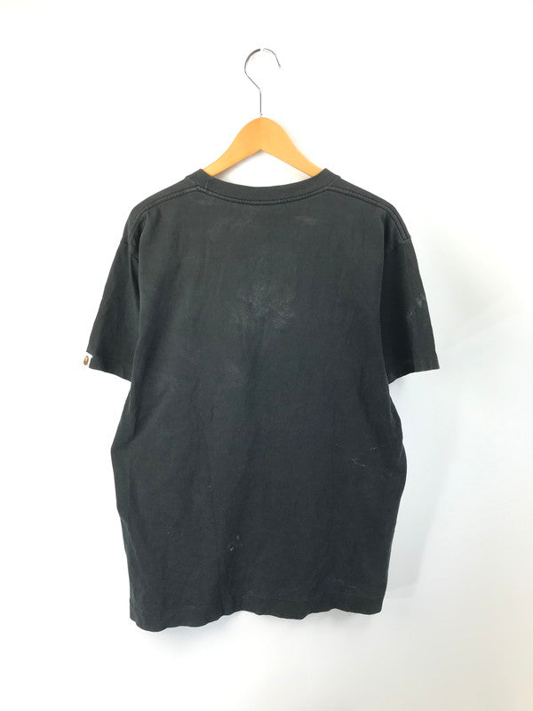 【中古品】【メンズ】 A BATHING APE アベイシングエイプ BAPESTA TEE 初期タグ プリント ショートスリーブ Tシャツ 半袖Tシャツ トップス 142-251025-rt-03-tag サイズ：L カラー：ブラック 万代Net店