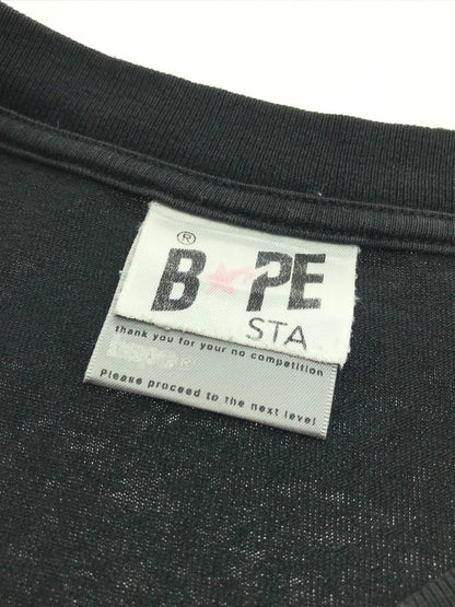 【中古品】【メンズ】 A BATHING APE アベイシングエイプ BAPESTA TEE 初期タグ プリント ショートスリーブ Tシャツ 半袖Tシャツ トップス 142-251025-rt-03-tag サイズ：L カラー：ブラック 万代Net店