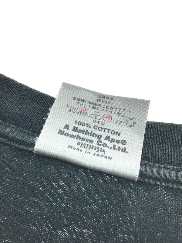 【中古品】【メンズ】 A BATHING APE アベイシングエイプ BAPESTA TEE 初期タグ プリント ショートスリーブ Tシャツ 半袖Tシャツ トップス 142-251025-rt-03-tag サイズ：L カラー：ブラック 万代Net店