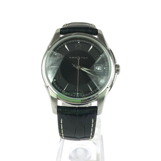 【現状渡し品】【メンズ】 HAMILTON ハミルトン JAZZ MASTER GENT QUARTZ H324111 ジャズマスター クォーツ 腕時計 197-251130-na-06-tag カラー：ブラック/シルバー 万代Net店