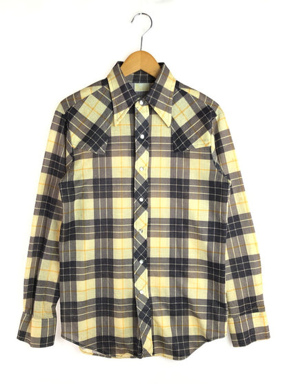 【現状渡し品】【メンズ】 SEARS シアーズ 40's WESTERN CHECK L/S SHIRT 40年代 ウェスタン チェックロングスリーブシャツ トップス ヴィンテージ 146-251015-rt-38-tag サイズ：不明 カラー：イエロー系 万代Net店