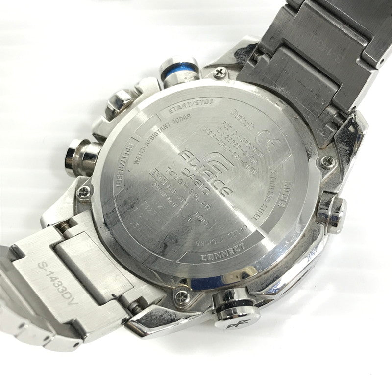【中古品】【メンズ】 CASIO カシオ EDIFICE エディフィス EQB-800D-1AJF タフソーラー レースラップクロノグラフ 腕時計 197-251014-na-17-tag カラー：シルバー 万代Net店