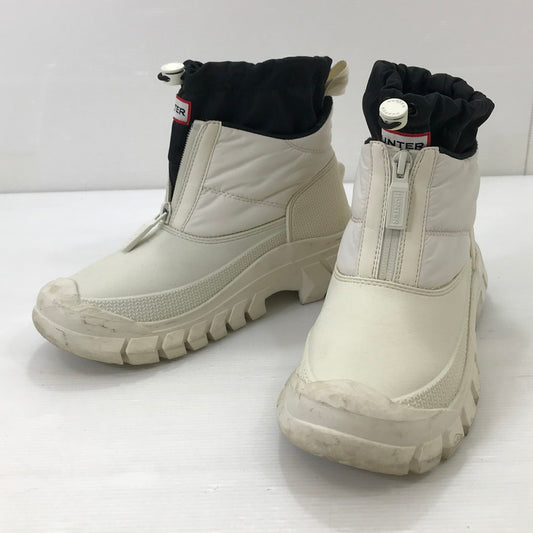 【中古品】【レディース】 HUNTER ハンター WOMENS INTREPID ANKLE ZIP SNOW BOOT WFS5000WWU レディース イントレピッド ジップ アンクル スノーブーツ 靴 167-251016-rt-20-tag サイズ：23cm カラー：アイボリー 万代Net店