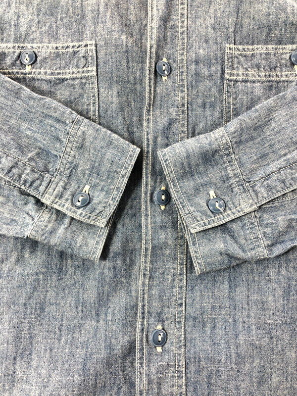 【中古品】【メンズ】 OR SLOW オア スロウ COTTON DENIM L/S SHIRT コットン デニム ロングスリーブ シャツ 長袖シャツ トップス 140-260509-rt-10-tag サイズ：3 カラー：インディゴ 万代Net店