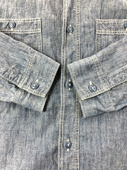 【中古品】【メンズ】 OR SLOW オア スロウ COTTON DENIM L/S SHIRT コットン デニム ロングスリーブ シャツ 長袖シャツ トップス 140-260509-rt-10-tag サイズ：3 カラー：インディゴ 万代Net店