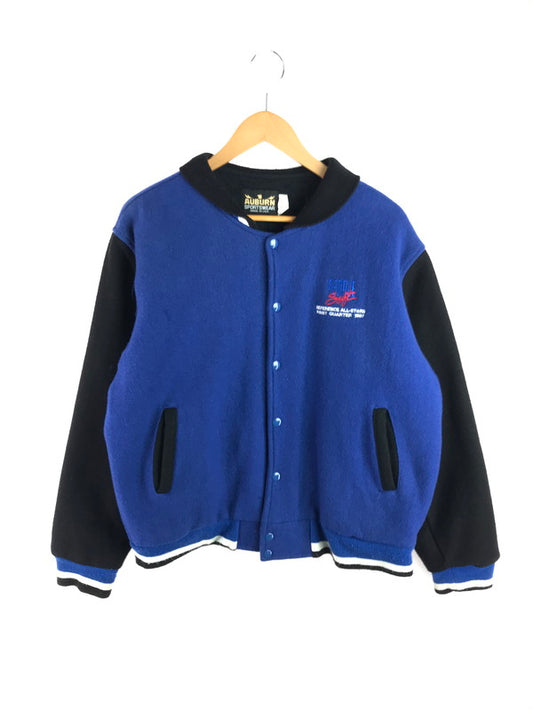 【現状渡し品】【メンズ】 AUBURN アーバン USAWOOL AWARD JACKET ウール アワード ジャケット アウター 146-251218-rt-04-tag サイズ：L カラー：ブルー/ブラック 万代Net店