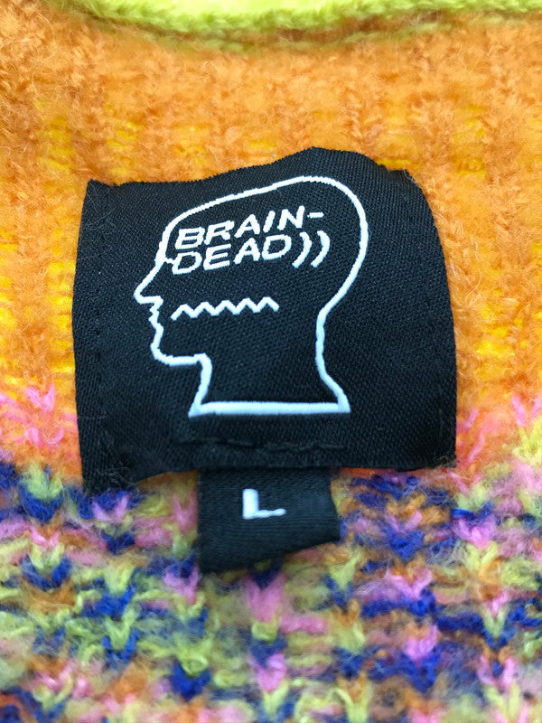 【中古品】【メンズ】 BRAIN DEAD ブレインデッド DEVILS CARDIGAN デビルズ カーディガン 142-251013-rt-14-tag サイズ：L カラー：イエロー 万代Net店