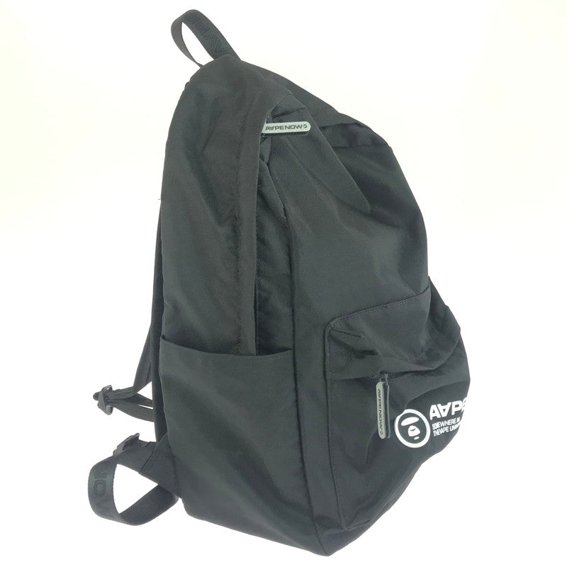 【中古品】【メンズ】 AAPE NOW エイプナウ BACK PACK BLACK バックパックブラック デイバッグ リュック カバン 188-251012-rt-10-tag カラー：ブラック 万代Net店