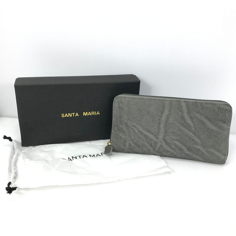 【中古品】【メンズ】 SANTA MARIA サンタ マリア ラウンドジップウォレット 長財布 200-251018-na-10-tag カラー：グレー系 万代Net店