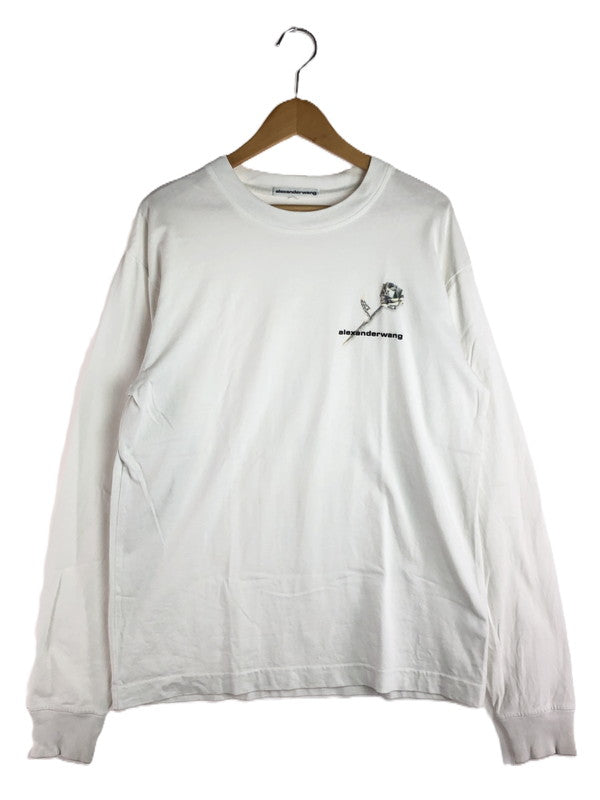 【中古品】【メンズ】 Alexander Wang アレキサンダーワン LONG SLEEVE T-SHIRT MONEY ROSE PRINT ロングスリーブTシャツ マネーローズプリント 長袖Tシャツ トップス 141-251015-rt-33-tag サイズ：S カラー：ホワイト 万代Net店