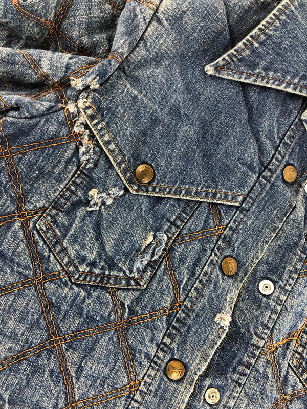 【現状渡し品】【メンズ】 LADY LEE レディー リー 70's DENIM QUILTING JACKET 70年代 USA製 キルティングジャケット アウター 146-251015-rt-29-tag サイズ：不明 カラー：インディゴ 万代Net店