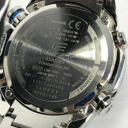 【中古品】【メンズ】 CASIO カシオ EDIFICE エディフィス EQB-800D-1AJF レースラップクロノグラフ タフソーラー腕時計 余りコマ4個 198-251018-na-04-tag カラー：シルバー 万代Net店