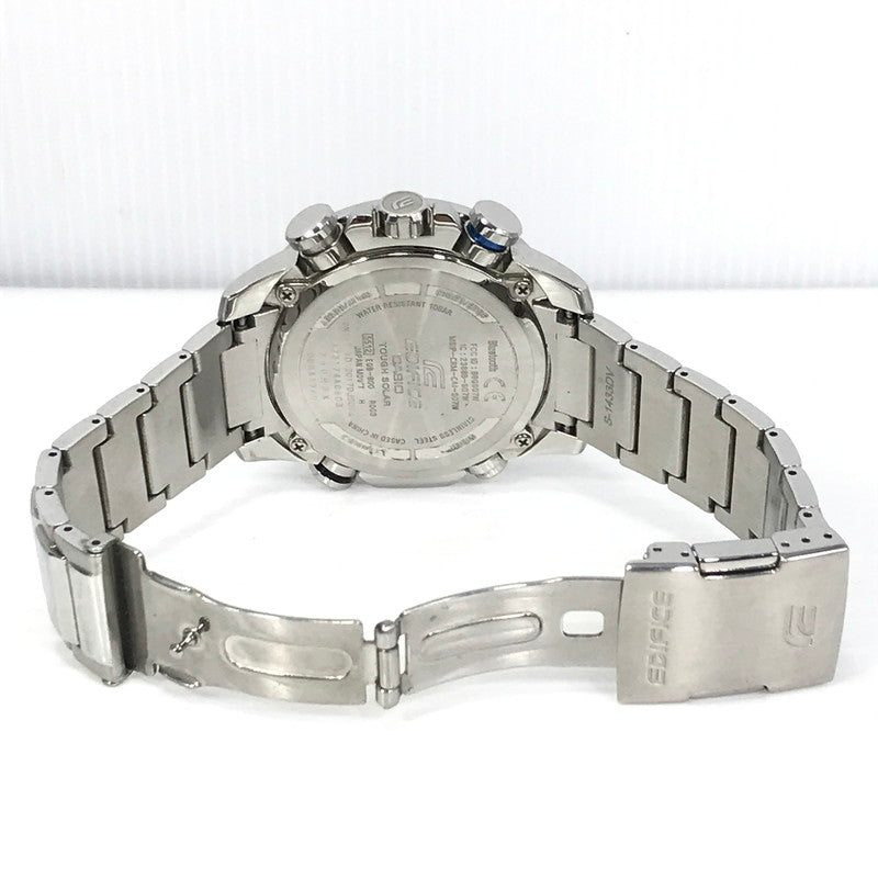 【中古品】【メンズ】 CASIO カシオ EDIFICE エディフィス EQB-800D-1AJF レースラップクロノグラフ タフソーラー腕時計 余りコマ4個 198-251018-na-04-tag カラー：シルバー 万代Net店