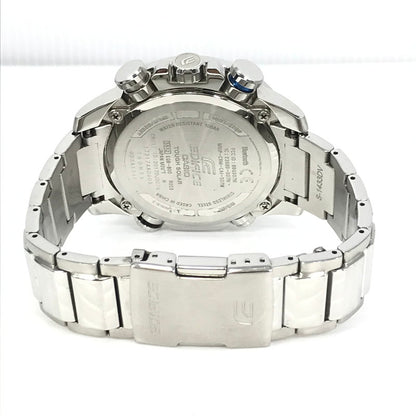 【中古品】【メンズ】 CASIO カシオ EDIFICE エディフィス EQB-800D-1AJF レースラップクロノグラフ タフソーラー腕時計 余りコマ4個 198-251018-na-04-tag カラー：シルバー 万代Net店
