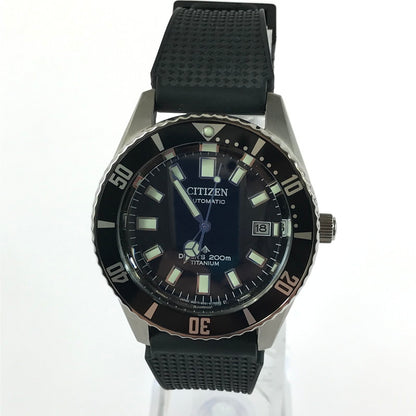【中古品】【メンズ】 CITIZEN シチズン PROMASTER MARINE NB6021-17E 9051-S129010 プロマスター マリーン 自動巻 デイト腕時計 197-251018-na-03-tag カラー：ブラック 万代Net店