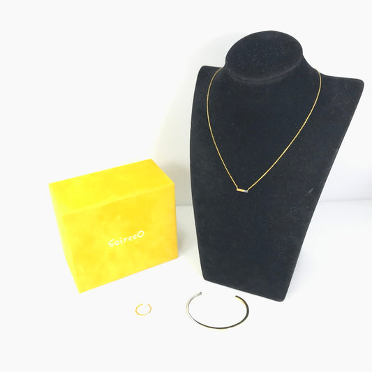 【中古品】【レディース】 SOIREEO ソワレオー 2019 COLLECTION NECKLACE BANGLE AND EAR CUFF SET ネックレス バングル イヤーカフ セット アクセサリー 192-251021-rt-15-tag カラー：シルバー/ゴールド 万代Net店