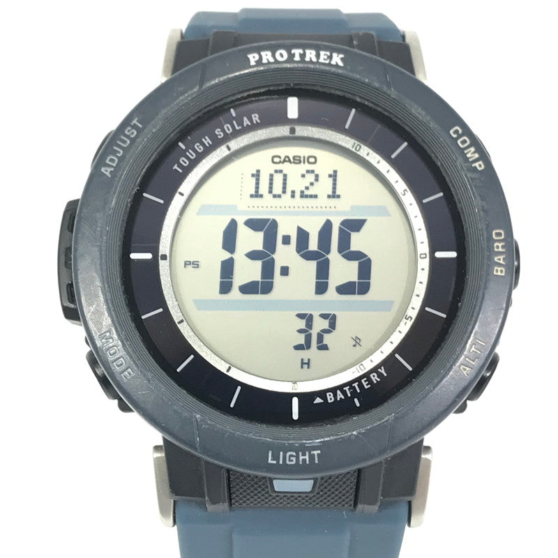 【中古品】【メンズ】 CASIO カシオ PRO TREK PRG-30 プロ トレック デジタル タフソーラー 腕時計 197-251021-rt-14-tag カラー：ブラック 万代Net店