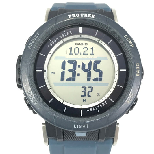 【中古品】【メンズ】 CASIO カシオ PRO TREK PRG-30 プロ トレック デジタル タフソーラー 腕時計 197-251021-rt-14-tag カラー：ブラック 万代Net店