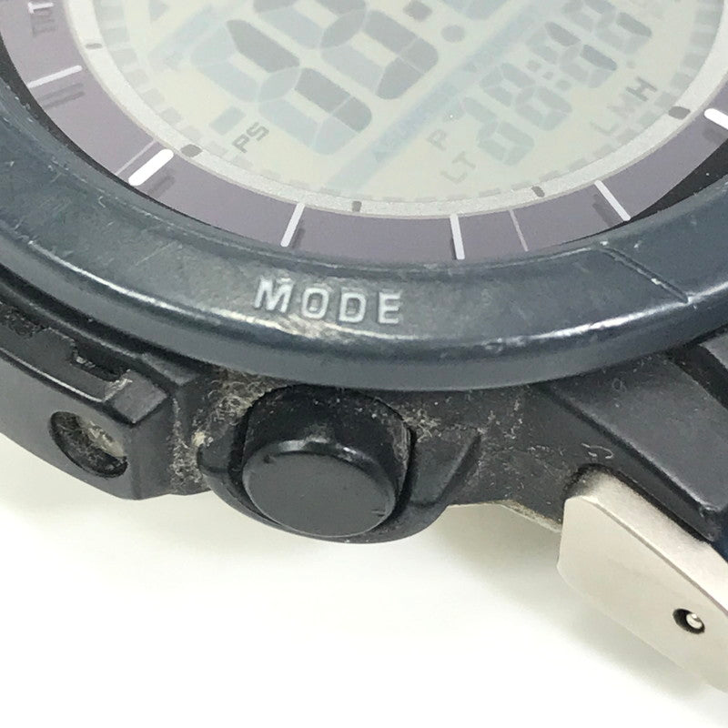 【中古品】【メンズ】 CASIO カシオ PRO TREK PRG-30 プロ トレック デジタル タフソーラー 腕時計 197-251021-rt-14-tag カラー：ブラック 万代Net店