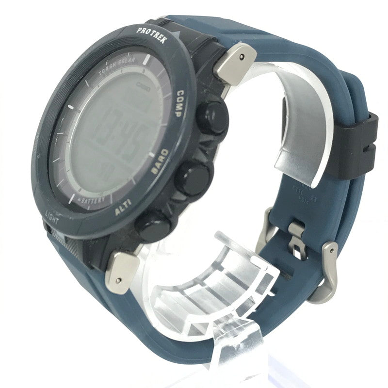 【中古品】【メンズ】 CASIO カシオ PRO TREK PRG-30 プロ トレック デジタル タフソーラー 腕時計 197-251021-rt-14-tag カラー：ブラック 万代Net店