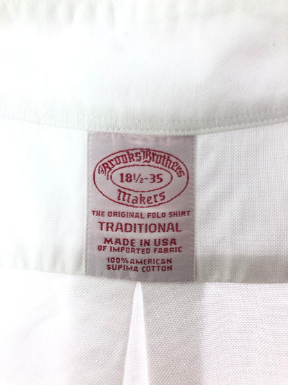 【中古品】【メンズ】 BROOKSBROTHERSブルックス ブラザーズ TRADITIONAL FIT BD SHIRT USA製 トラディショナル フィット シャツ 長袖シャツ 146-260516-rt-13-tagh サイズ：18 カラー：ホワイト 万代Net店