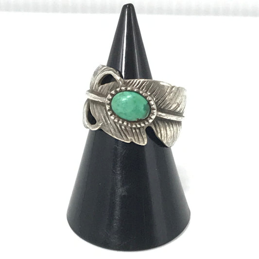 【現状渡し品】【メンズ】 SV925 TURQUOISE FEATHER RING ターコイズ フェザー リング 指輪 アクセサリー 191-260624-na-04-tagh カラー：シルバー 万代Net店