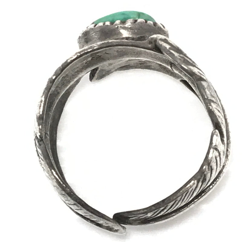 【現状渡し品】【メンズ】 SV925 TURQUOISE FEATHER RING ターコイズ フェザー リング 指輪 アクセサリー 191-260624-na-04-tagh カラー：シルバー 万代Net店