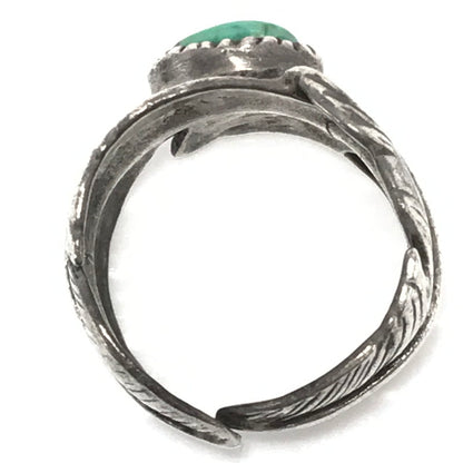 【現状渡し品】【メンズ】 SV925 TURQUOISE FEATHER RING ターコイズ フェザー リング 指輪 アクセサリー 191-260624-na-04-tagh カラー：シルバー 万代Net店