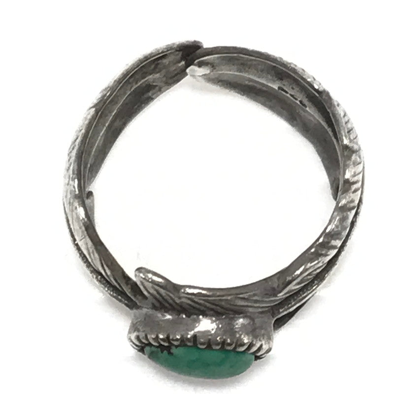 【現状渡し品】【メンズ】 SV925 TURQUOISE FEATHER RING ターコイズ フェザー リング 指輪 アクセサリー 191-260624-na-04-tagh カラー：シルバー 万代Net店