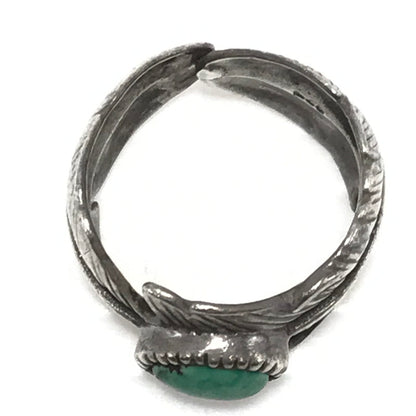 【現状渡し品】【メンズ】 SV925 TURQUOISE FEATHER RING ターコイズ フェザー リング 指輪 アクセサリー 191-260624-na-04-tagh カラー：シルバー 万代Net店