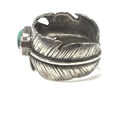 【現状渡し品】【メンズ】 SV925 TURQUOISE FEATHER RING ターコイズ フェザー リング 指輪 アクセサリー 191-260624-na-04-tagh カラー：シルバー 万代Net店